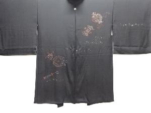 大正ロマン　宝尽くし模様織り出し漆一つ紋絵羽織